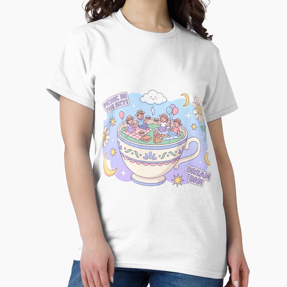 Sky Kawaii Tea Time Dreamland Picnic Art by ART ATTACK ZONE
