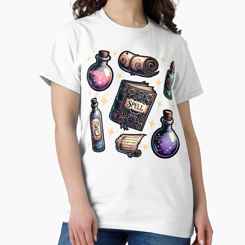 Enchanted Potion Bottles & Spell Book Whimsigoth Sticker Pack And home decor by Unitepeople