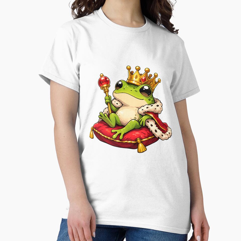 King frog on his throne cushion by FroggyOnly