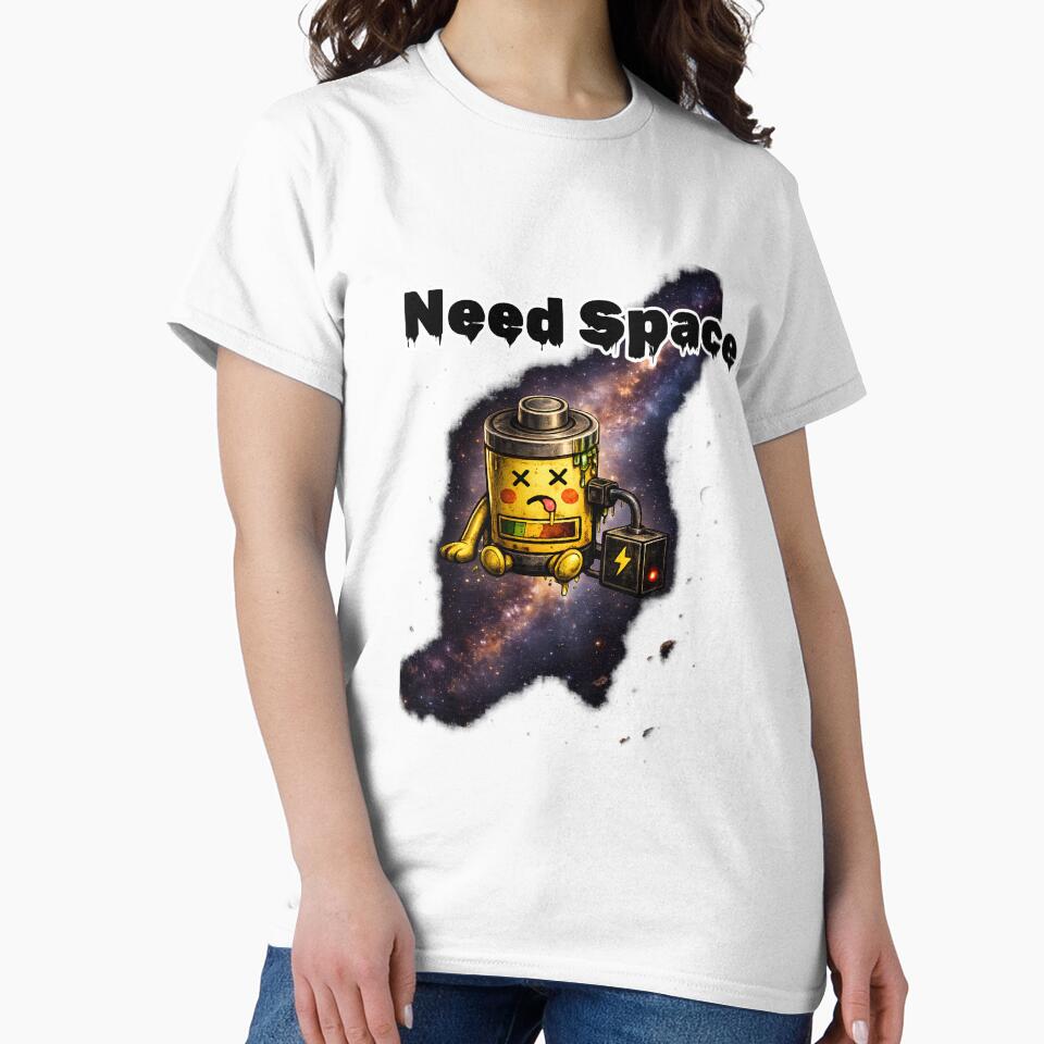 Need Space Shirt – Social Battery Low Funny Introvert Aesthetic Tee by DesignTeamHub