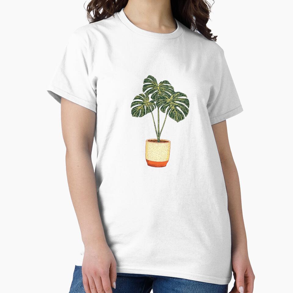 Monstera Plant – Tropical Houseplant Illustration by CleanLineStudio