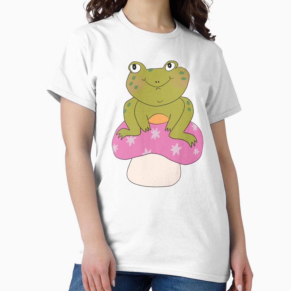 Hoppy the Frog on Toadstool (Purple) by yellowflowerhut