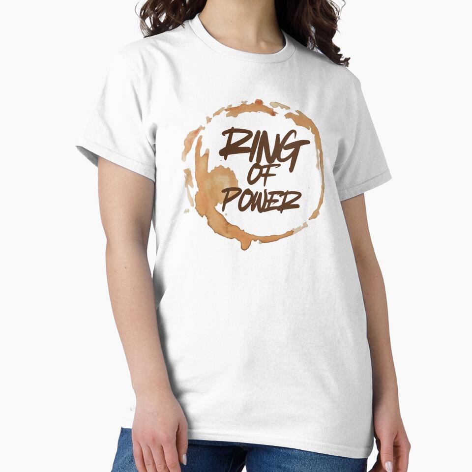 Funny Coffee Stain for Coffee Lovers Quote Ring of Power by Artycom