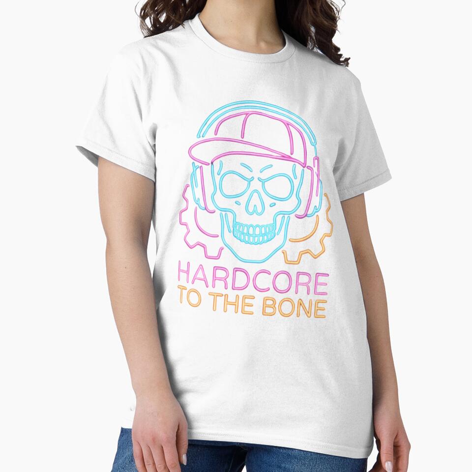 Gabber Hardcore To The Bone - Hardcore Apparel for Hardcore Fans - NEON Line by PosiPrints
