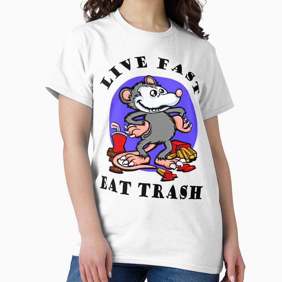 Live fast, eat trash Classic Opossum by pablomendoza