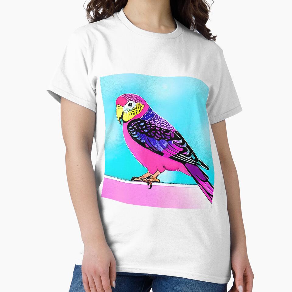 Party Parrot the Raving Neon Budgie Pop Art by RachelRebel