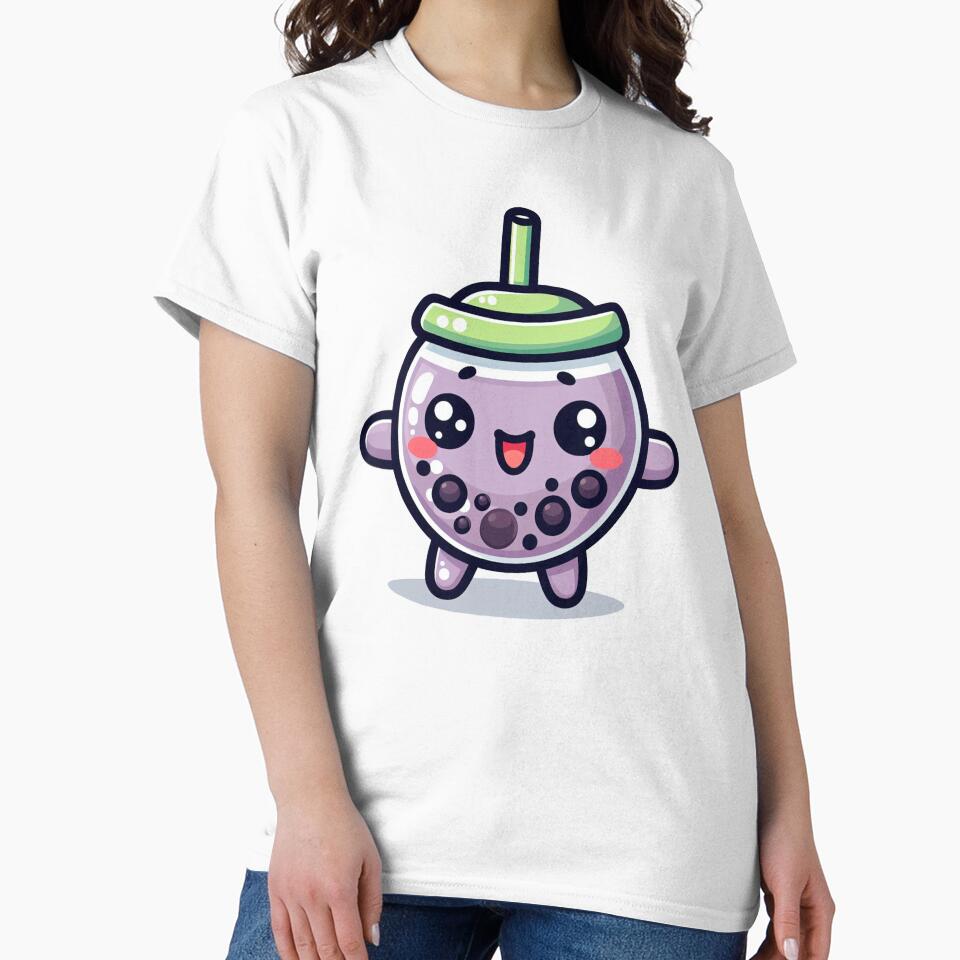 Green grape kawaii bubble tea purple tapioca by SaraDatCool