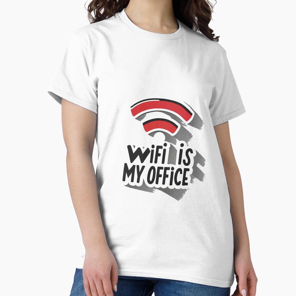 Wireless Office - Comic Style WiFi Signal Design by NiftyWrx