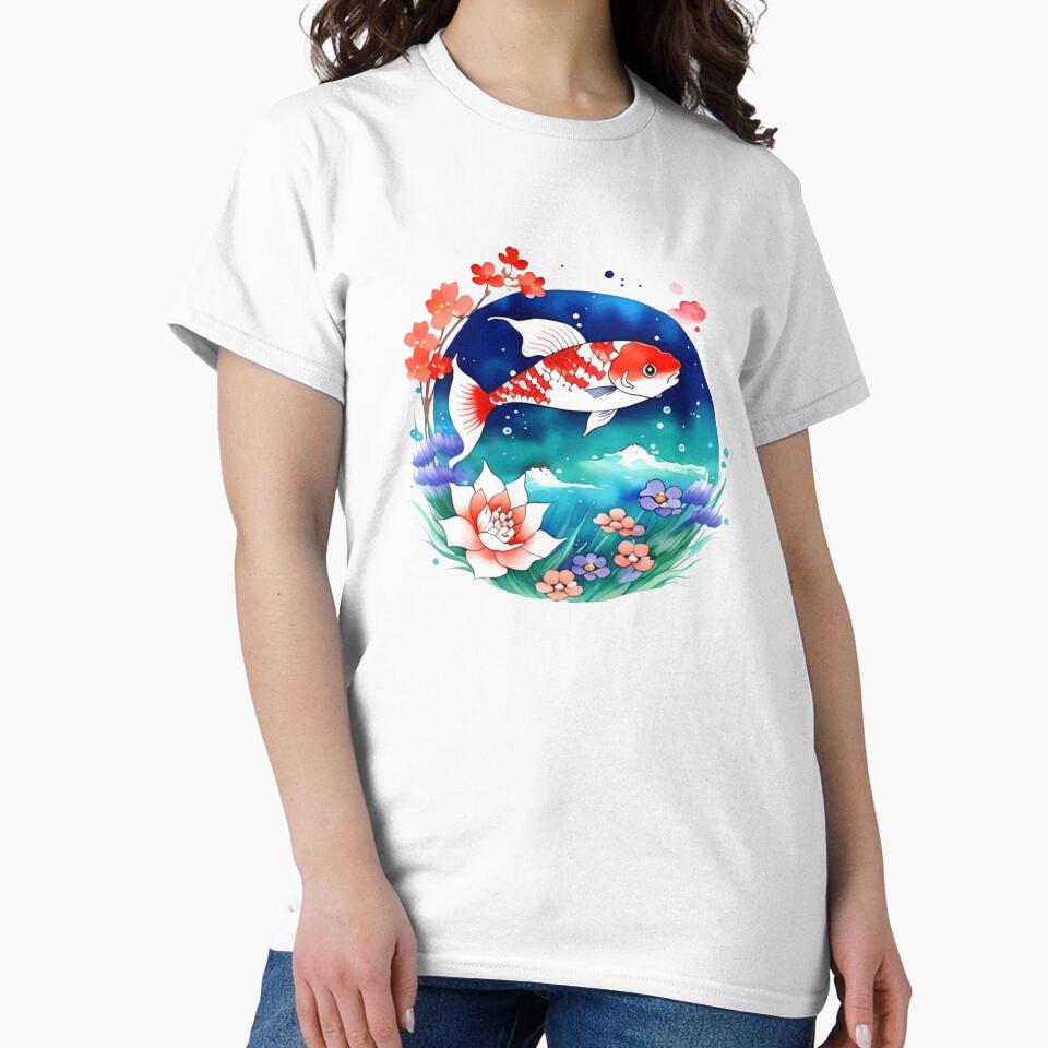 Koi Fish in The Sea by Whimsy Fae Studio