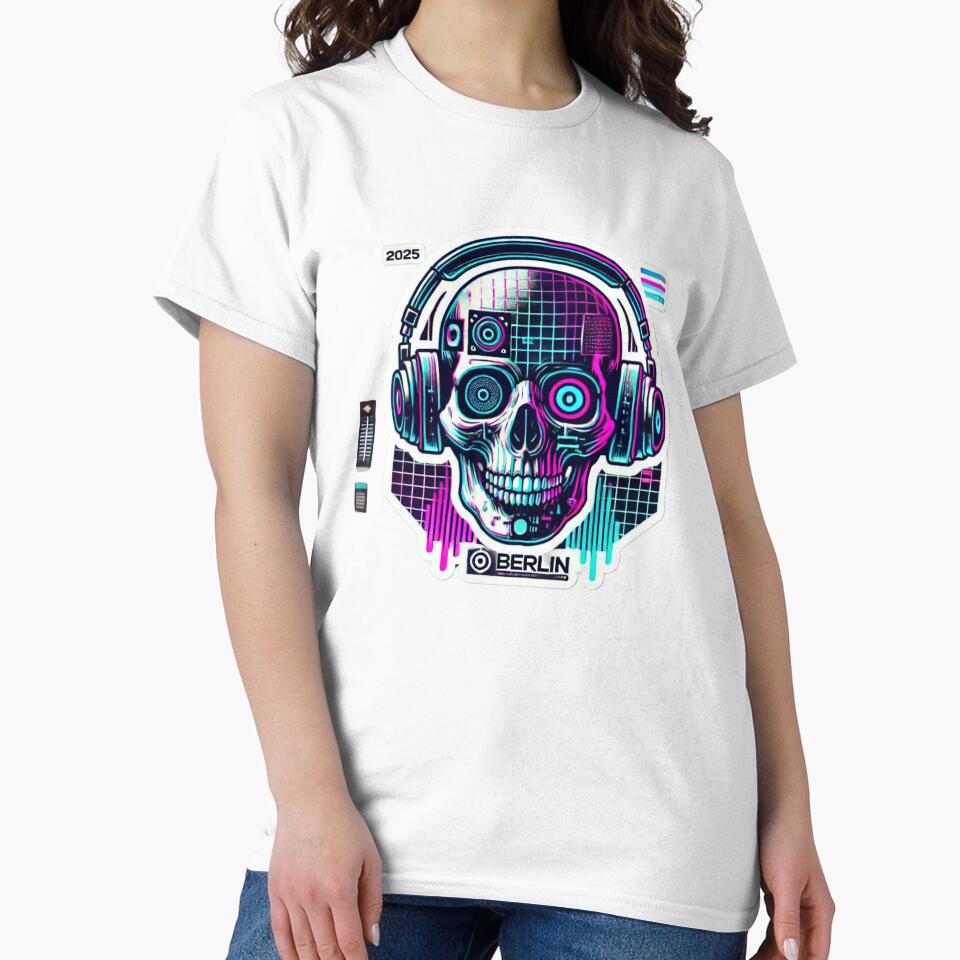 Neon Rave Skull - Drop the Bass by Wear Sculpt