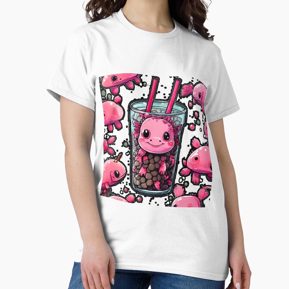 Axolotl Bubble Boba Tea by Thaivi Design