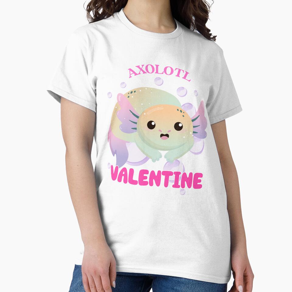 Axolotl Valentine - Axolotl Valentine's Day by Fede Prints