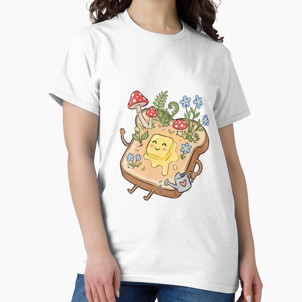 Whimsical Butter Garden Toast by Emegan Print Art