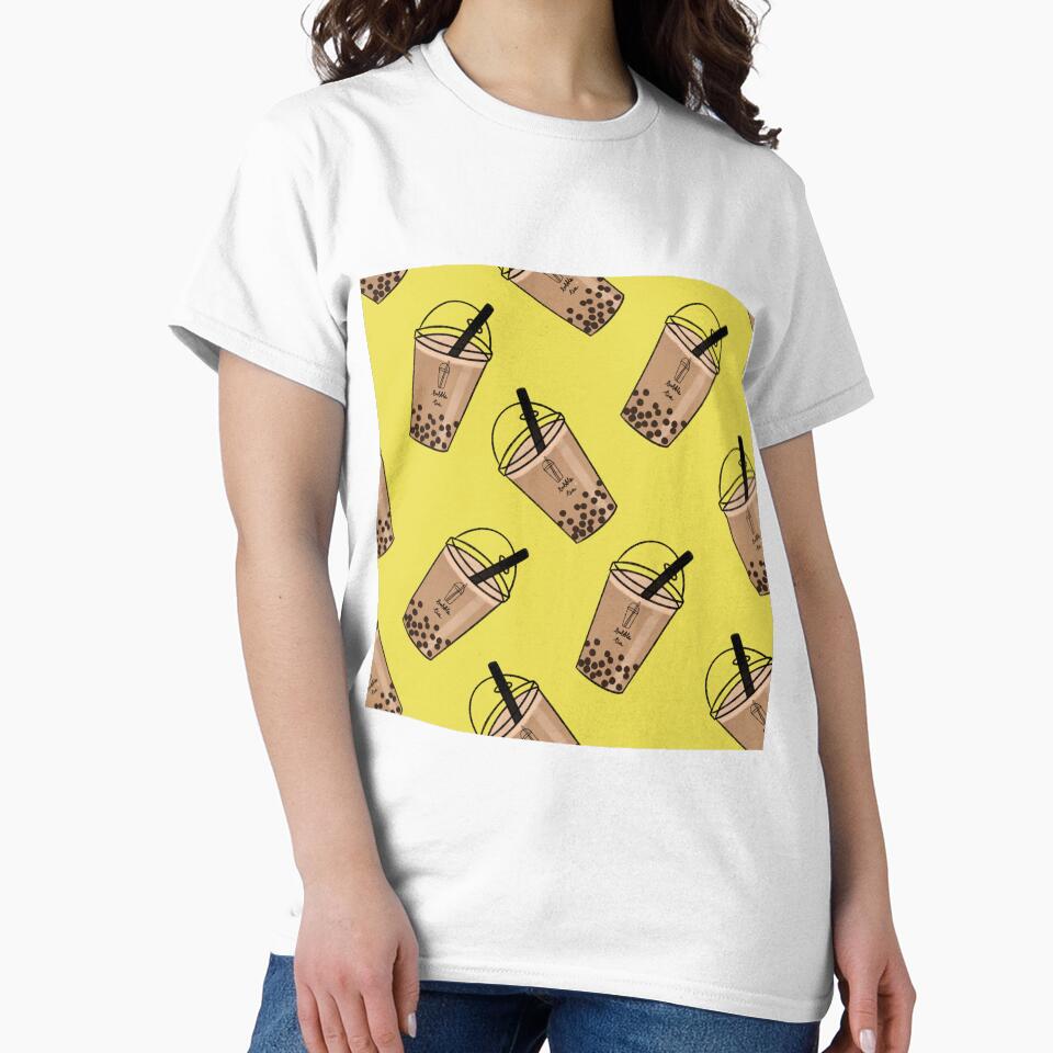 Milk Tea with Boba Pattern by owliedesign