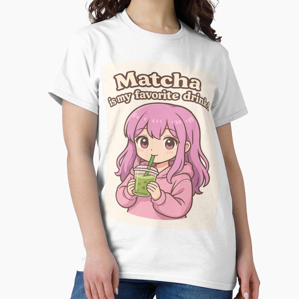 Matcha Anime Girl – Kawaii Style Art for Tea Lovers by Majd-makansi