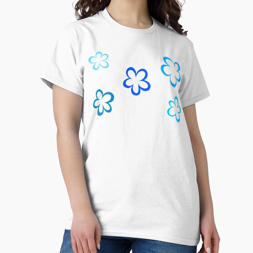 Funky Blue Retro Flowers Sticker Pack by that5280lady