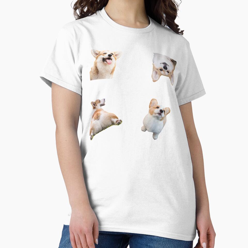 cute Funny corgi butt stickers set by Teepety Shop