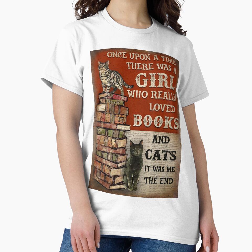 One upon a time there was a girl who really loved books and cats by NanLeArt