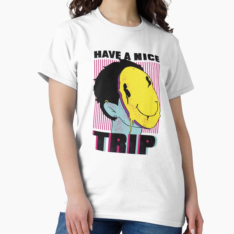 Have a Nice Trip Design with Smile on a man's face by DresslessDesign