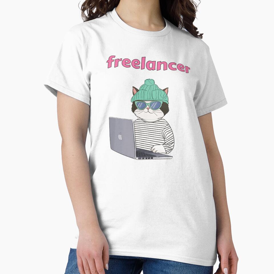 Freelancer Cat – Cool, Creative, and Always Hustling by livein105