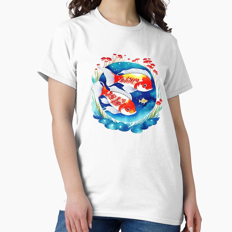 Koi Fish and Flowers by Whimsy Fae Studio