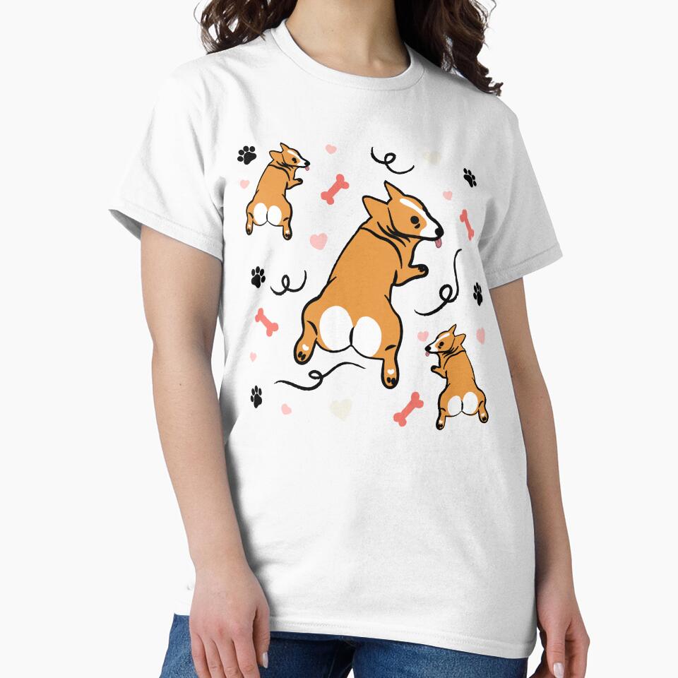 Corgi butts and bones by Paperfly Studio