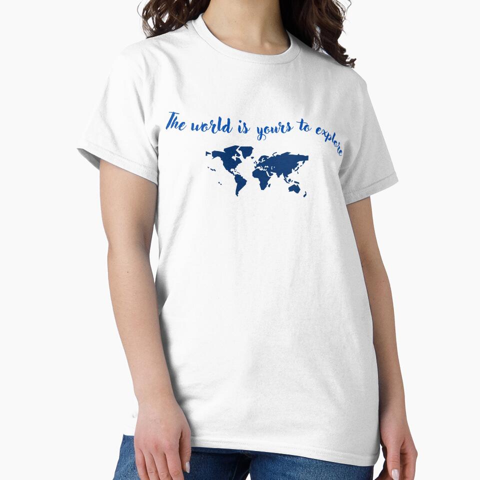 The World Is Yours To Explore Aesthetic Flight Attendant Quote by Maviartig