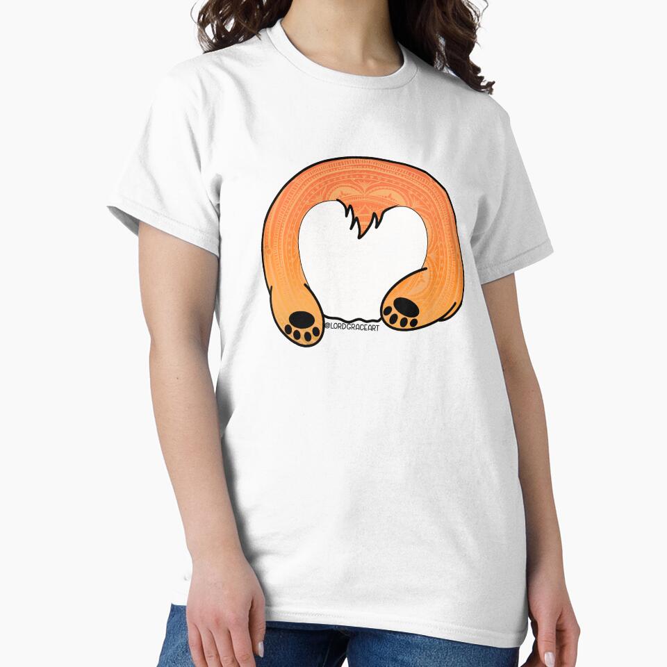 Mandala Corgi Butt- Orange Sunset by LordGraceArt