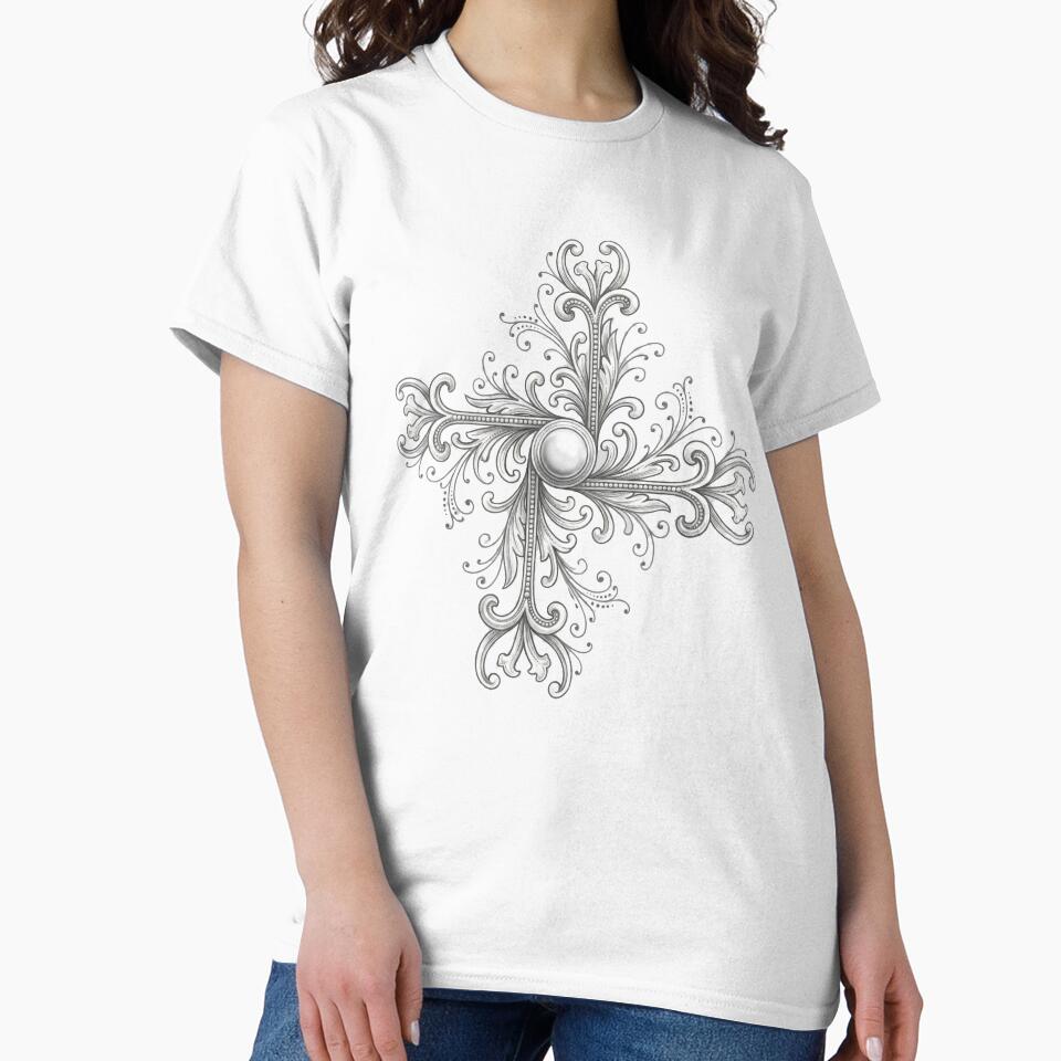 Silver Filigree Pearl Quatrefoil by The Abstract Vision
