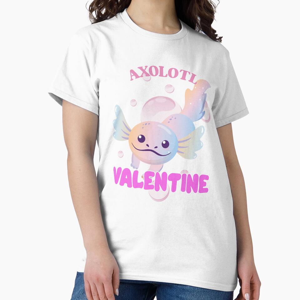Axolotl Valentine - Sweet Axolotl Valentine by Fede Prints