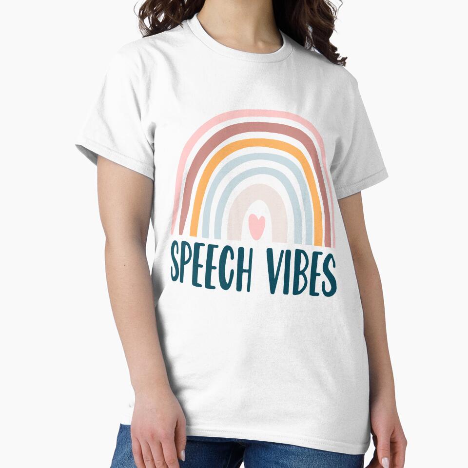 Speech Vibes Speech Language Pathologist Speechie Boho Rainbow Retro by sweetheartistic