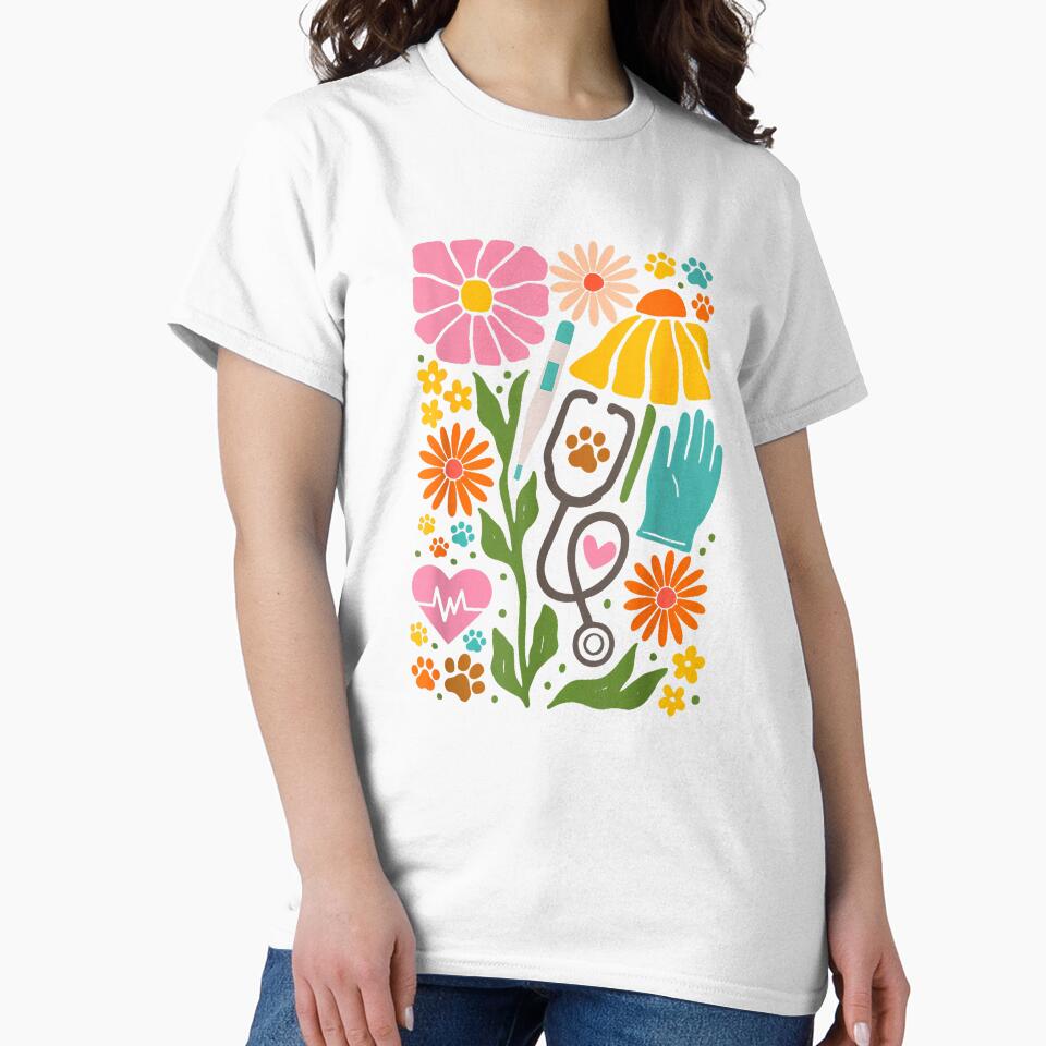 Veterinary Floral Design Pet Lover by MerchDeviant