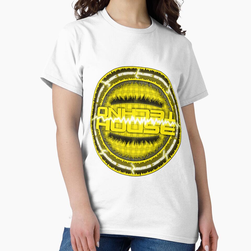 Neon Yellow Tech House Electronic Emblem by Libérica Studio