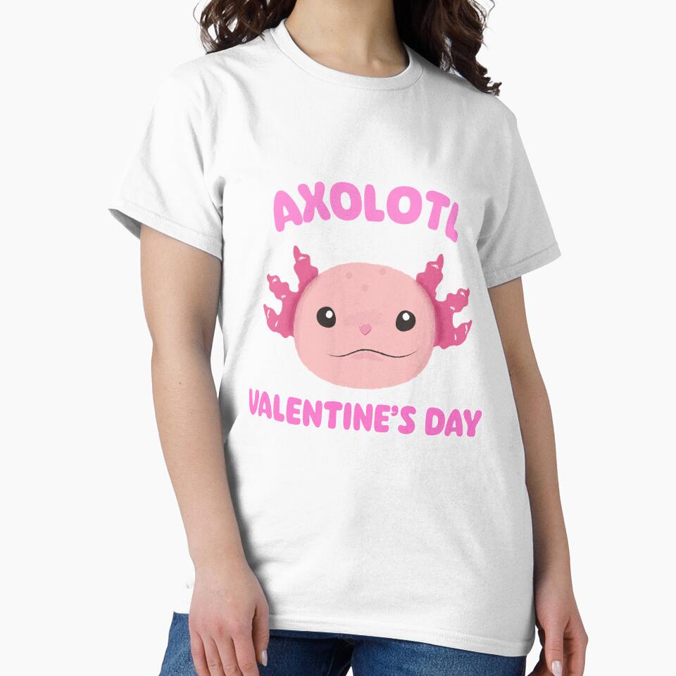 Axolotl Valentine's Day - Adorable Axolotl Valentine's Celebration by Fede Prints