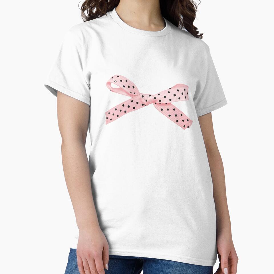 pink polka dot bow by teethfairy