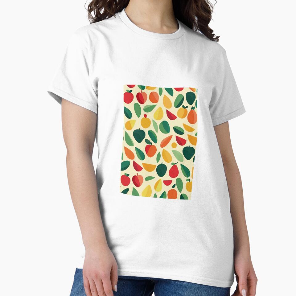 Colourful Tropical Fruit Pattern with Retro Pop Style by Monascreativeempire