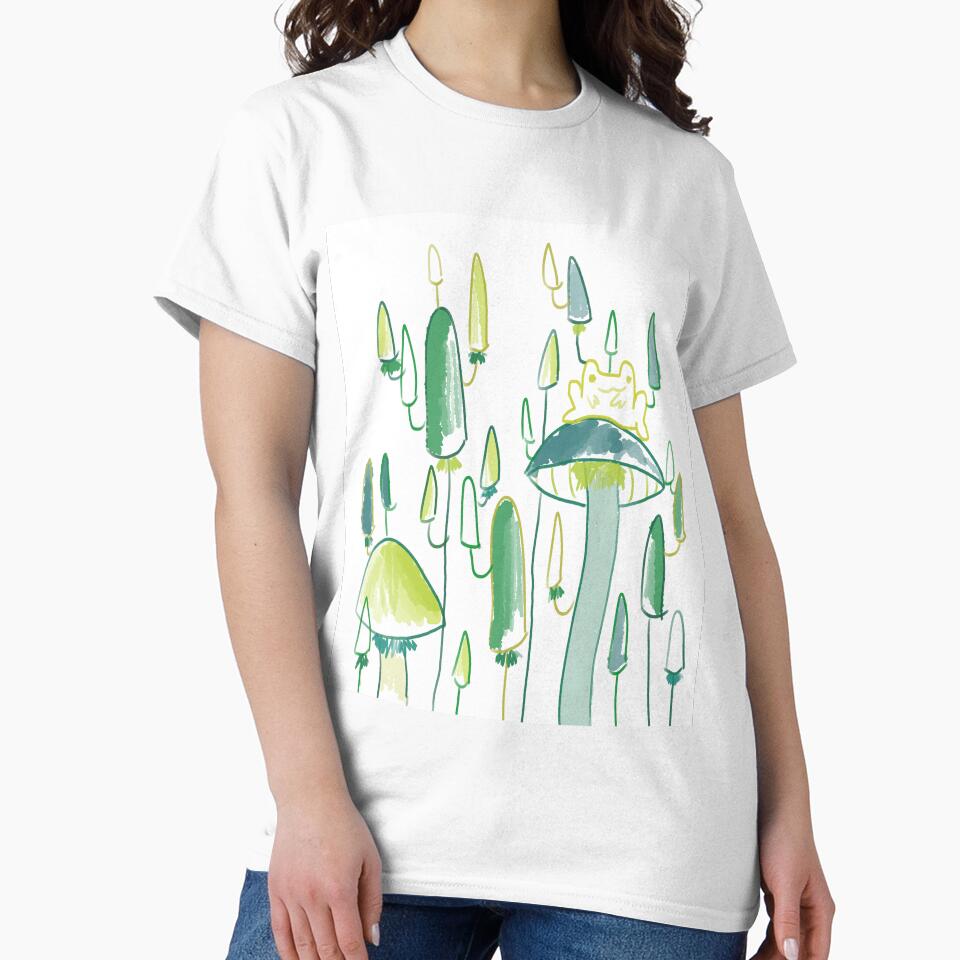frog on mushrooms by APumpkinFool