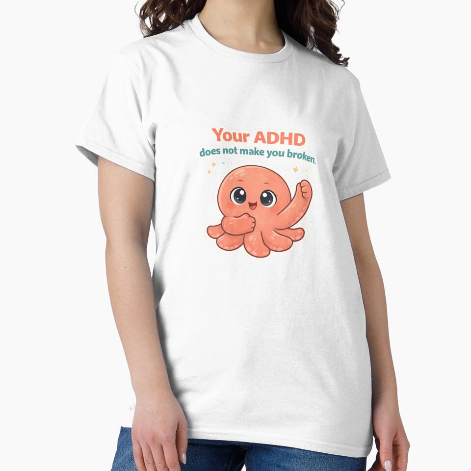 Not Broken ADHD Octopus Mental Health Sticker by OrvellaStudio