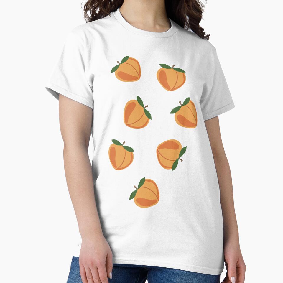 Retro Heart Shaped Peach Illustration by K Design Store