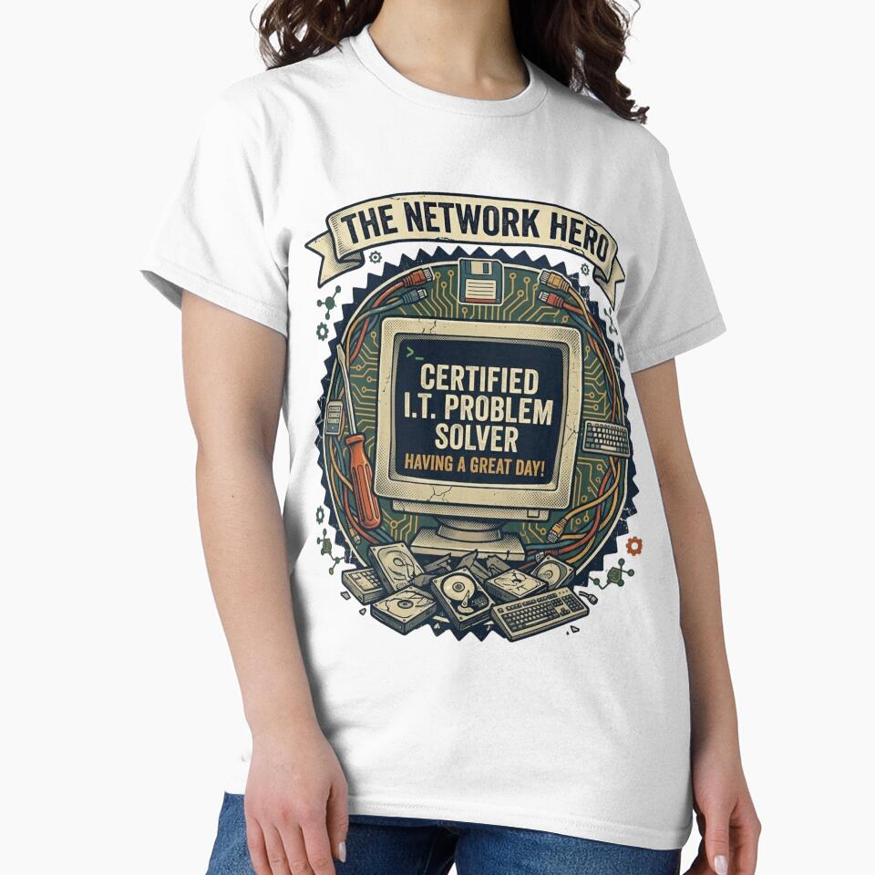 Certified IT Problem Solver  Vintage Tech Badge by KurtByteStudio