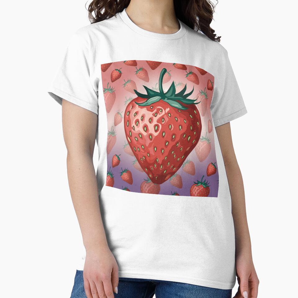 Vibrant Strawberry Pattern - Fresh Fruit Illustration by shogan712