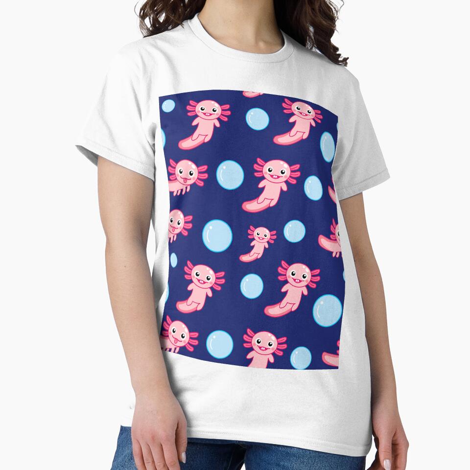 Cute Kawaii Axolotl Pattern by SkyStract