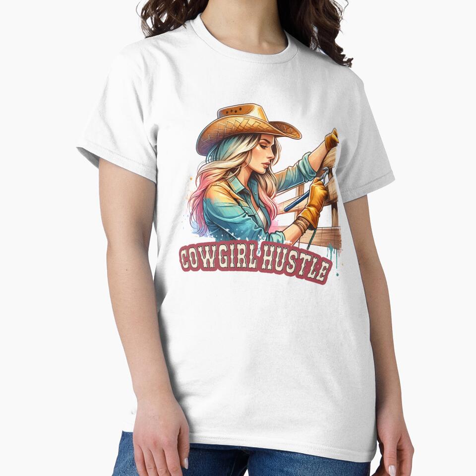 Cowgirl Hustle Spirit- Apparel, Mugs, Stickers & More by artedigital99