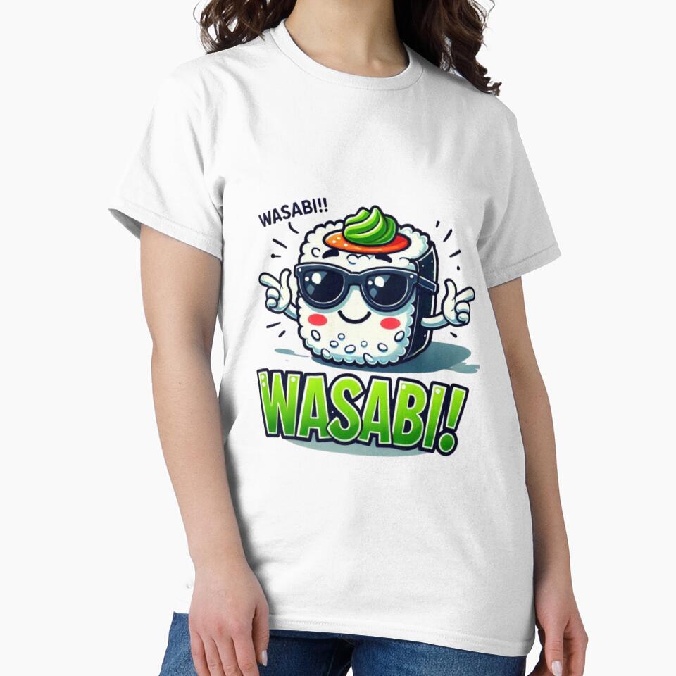 Wasabi Cool Sushi – Spicy and Fun Cartoon Art by GemBob Creations