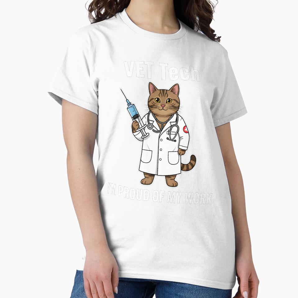 Proud Vet Tech Cat Doctor - I'm Proud of My Work by Trendora Stor