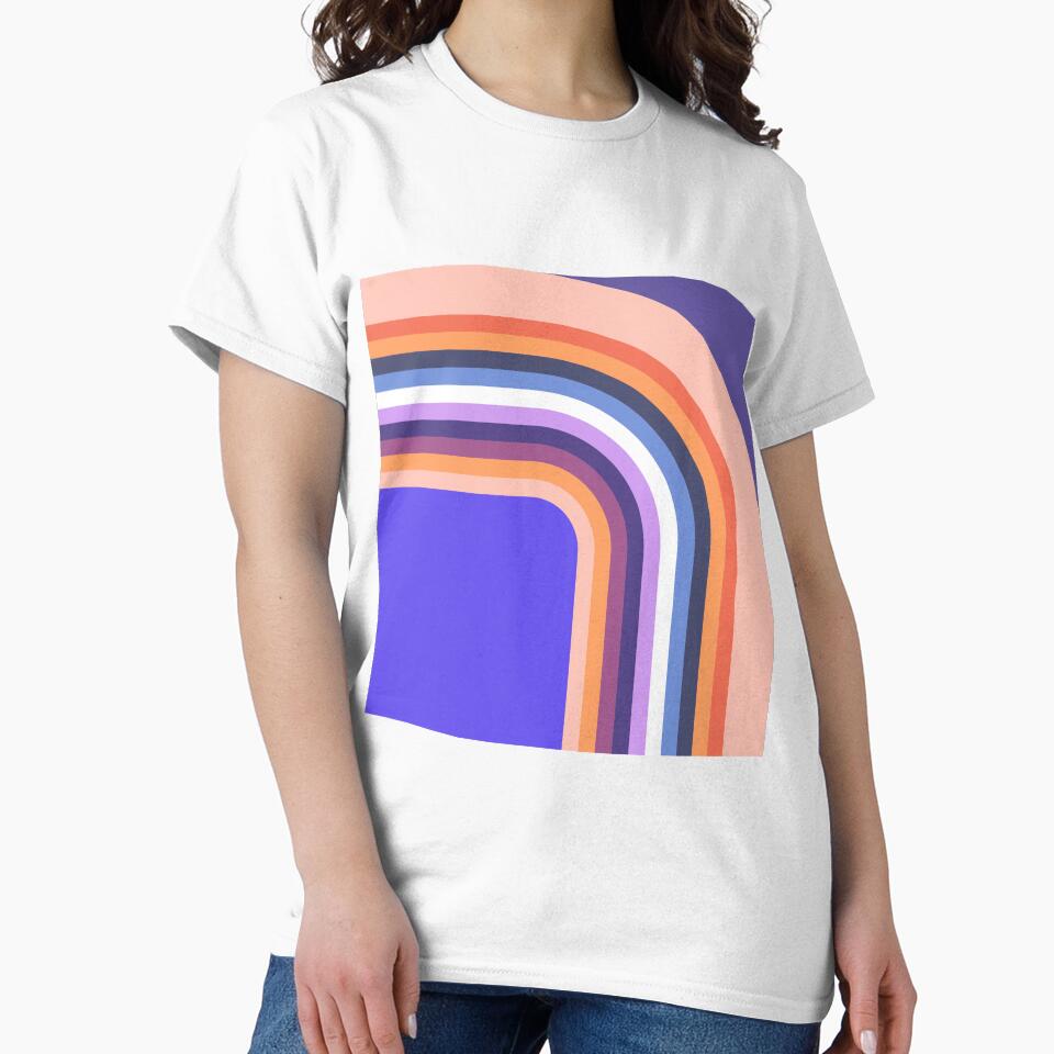 Retro 60s 70s 80s 90s Rainbow Stripes Mid-Century by bitart
