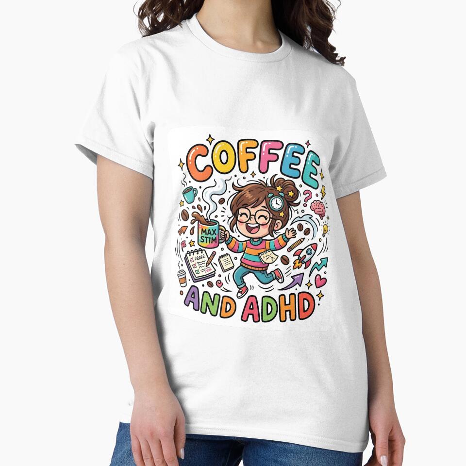 Coffee and ADHD funny quote by Marti’s Shop Corner