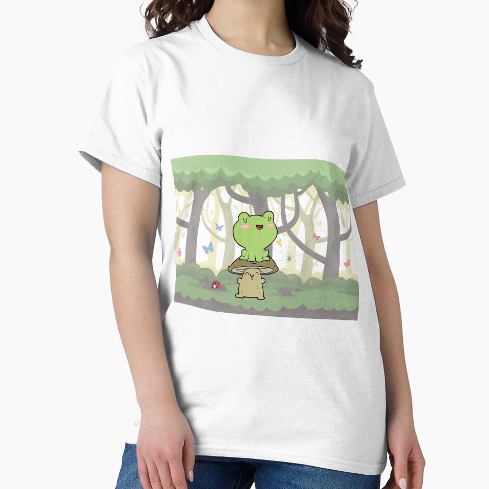 Frog and Mushroom Friends by DonneeCreations