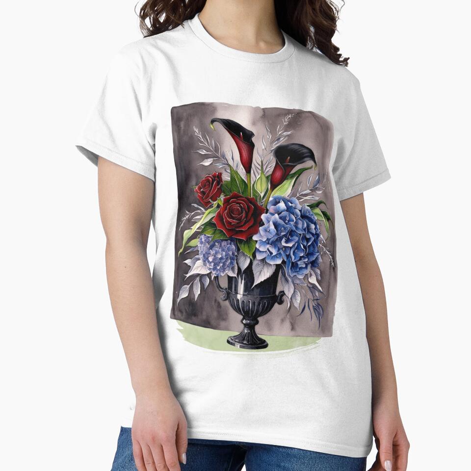 Whimsigothic Reverie – Gothic Floral Vase Aesthetic by Marwamay