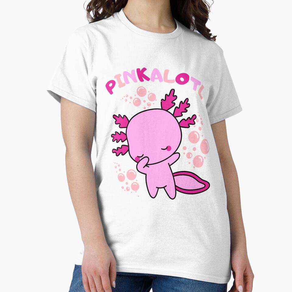 Cute cartoon pink Axolotl baby pun by ColorAlotl